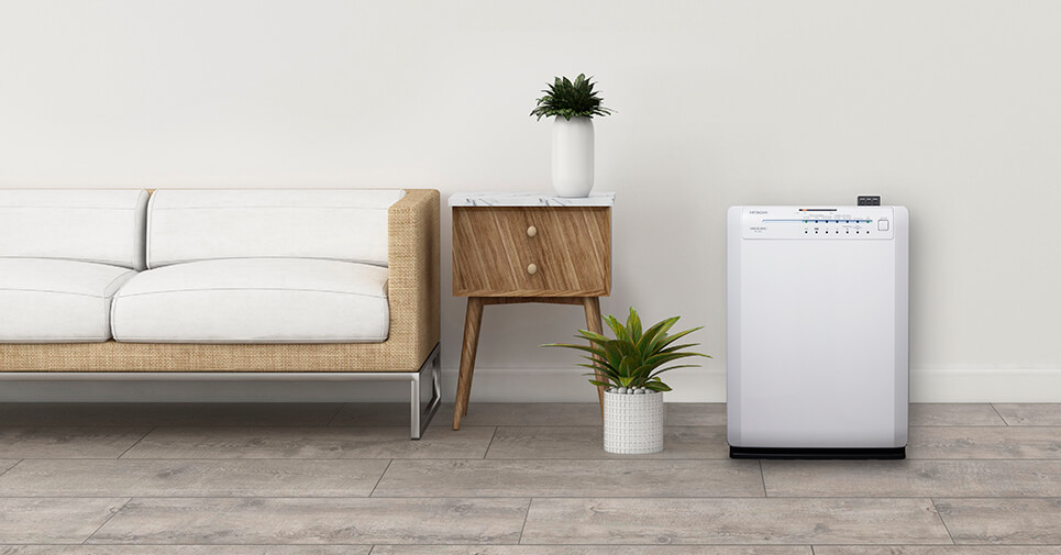Banner các dòng sản phẩm máy lọc không khí Hitachi