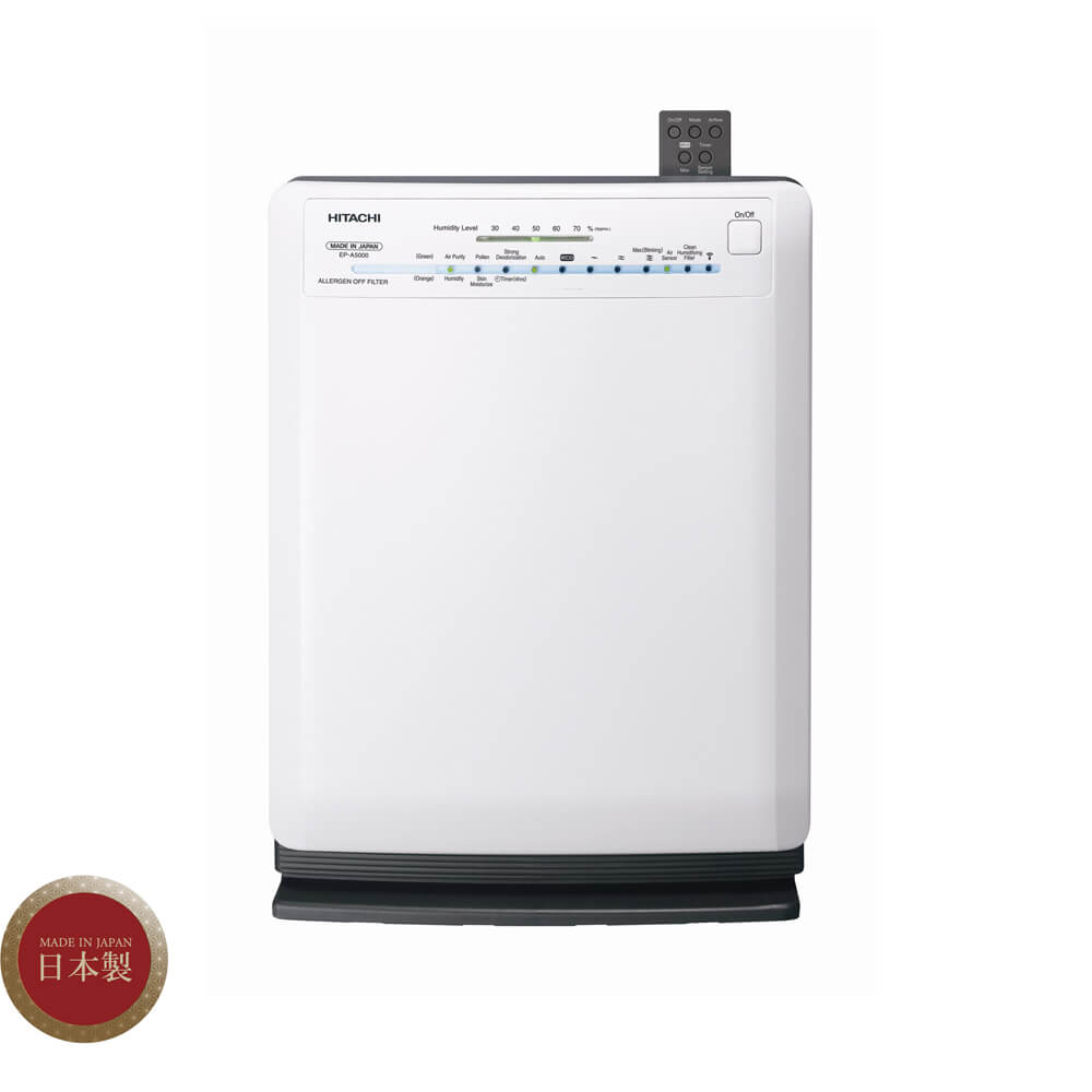 Hitachi air purifier made in Japan white