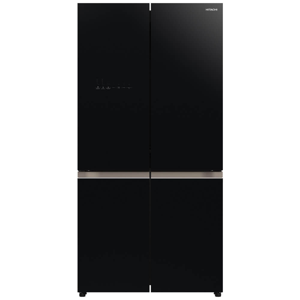 Hitachi refrigerator R-WB640VGV0(D) Bottom Freezer, 4-door, Glass Black