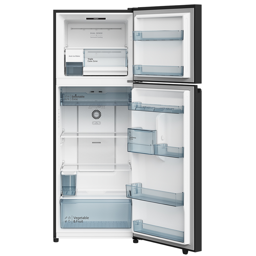 Hitachi refrigerator R-WB640VGV0(D) Bottom Freezer, 4-door, Glass Mauve Gray