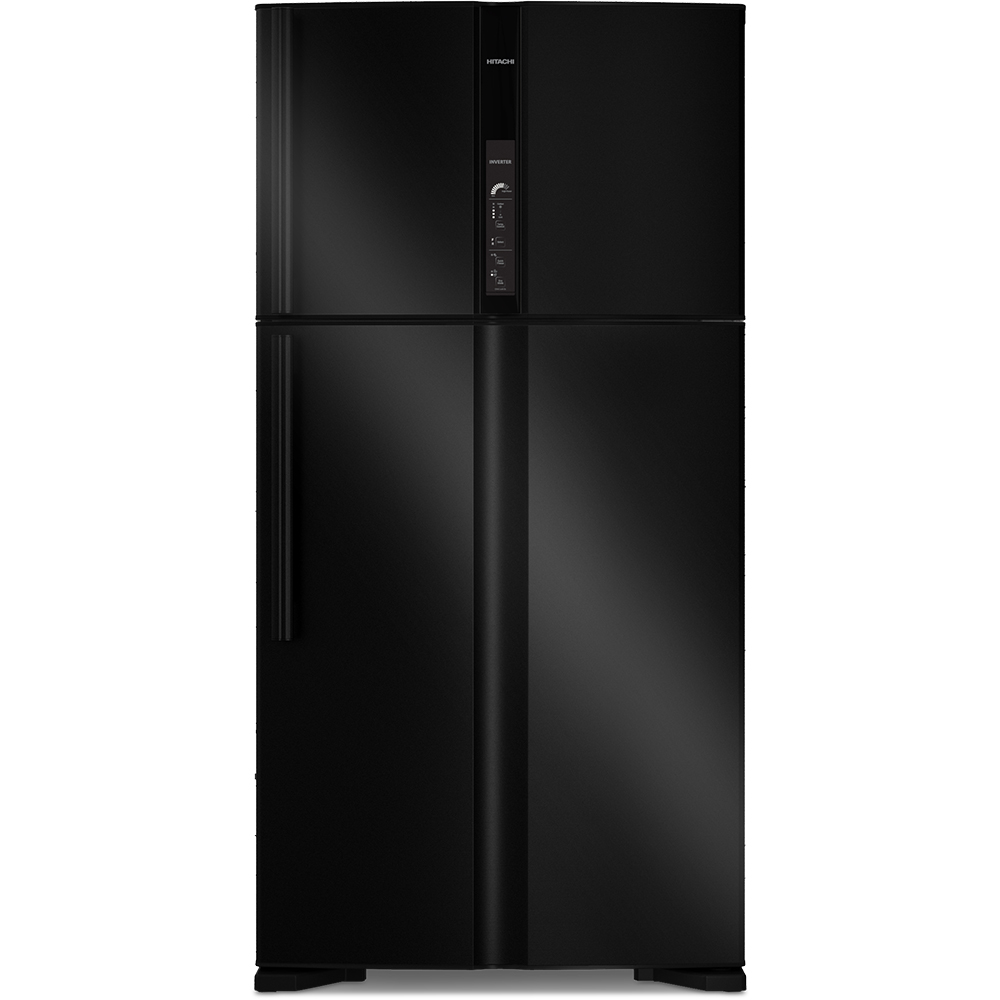 Hitachi refrigerator R-WB640VGV0(D) Bottom Freezer, 4-door, Glass Black