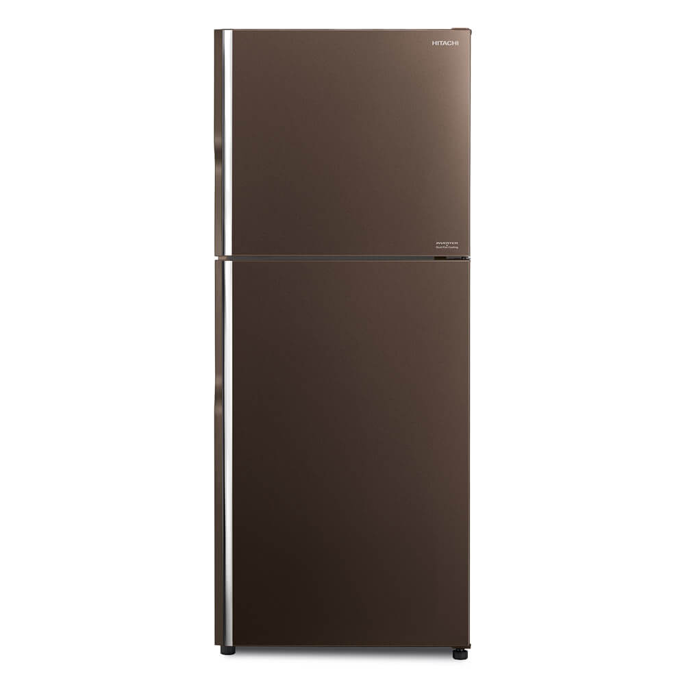 Hitachi refrigerator R-F450PGV8 Top Freezer, 2-Door, Glass Brown