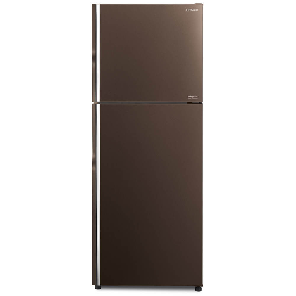 Hitachi refrigerator R-F480PGV8 Top Freezer, 2-Door, Glass Brown