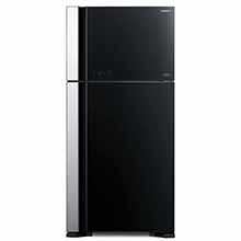 Hitachi refrigerator R-FG690PGV7X Top Freezer, 2-Door, Glass Black