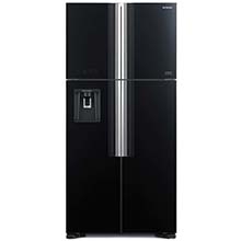 Hitachi refrigerator R-FW690PGV7X Top Freezer, 4-Door, Glass Black