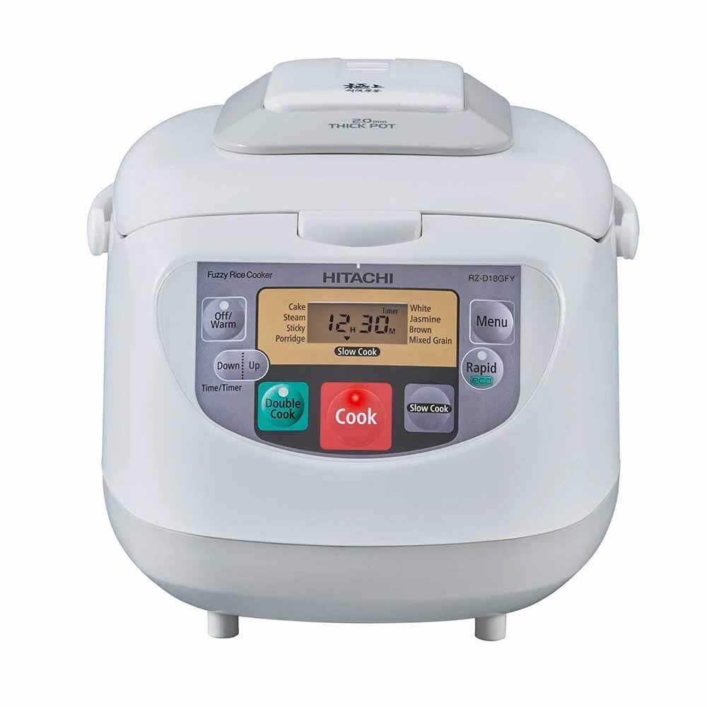 Hitachi rice cooker RZ-D18GFY, Double Cook mode, capacity 1.8L, white gray