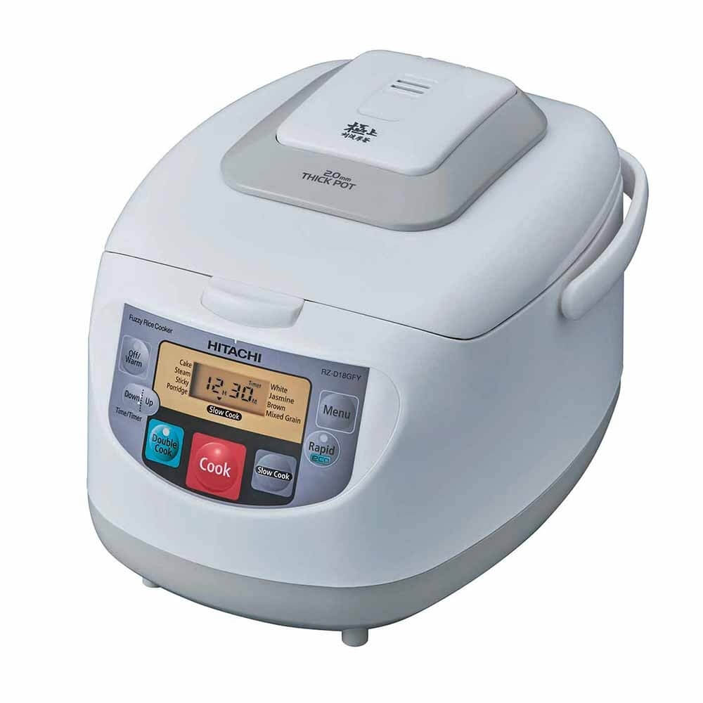 Hitachi rice cooker RZ-D18GFY, Double Cook mode, capacity 1.8L, white gray