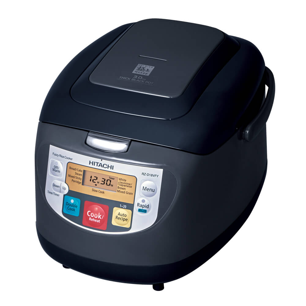 Hitachi rice cooker RZ-D18VFY, Double Cook mode, capacity 1.8L, Off Black