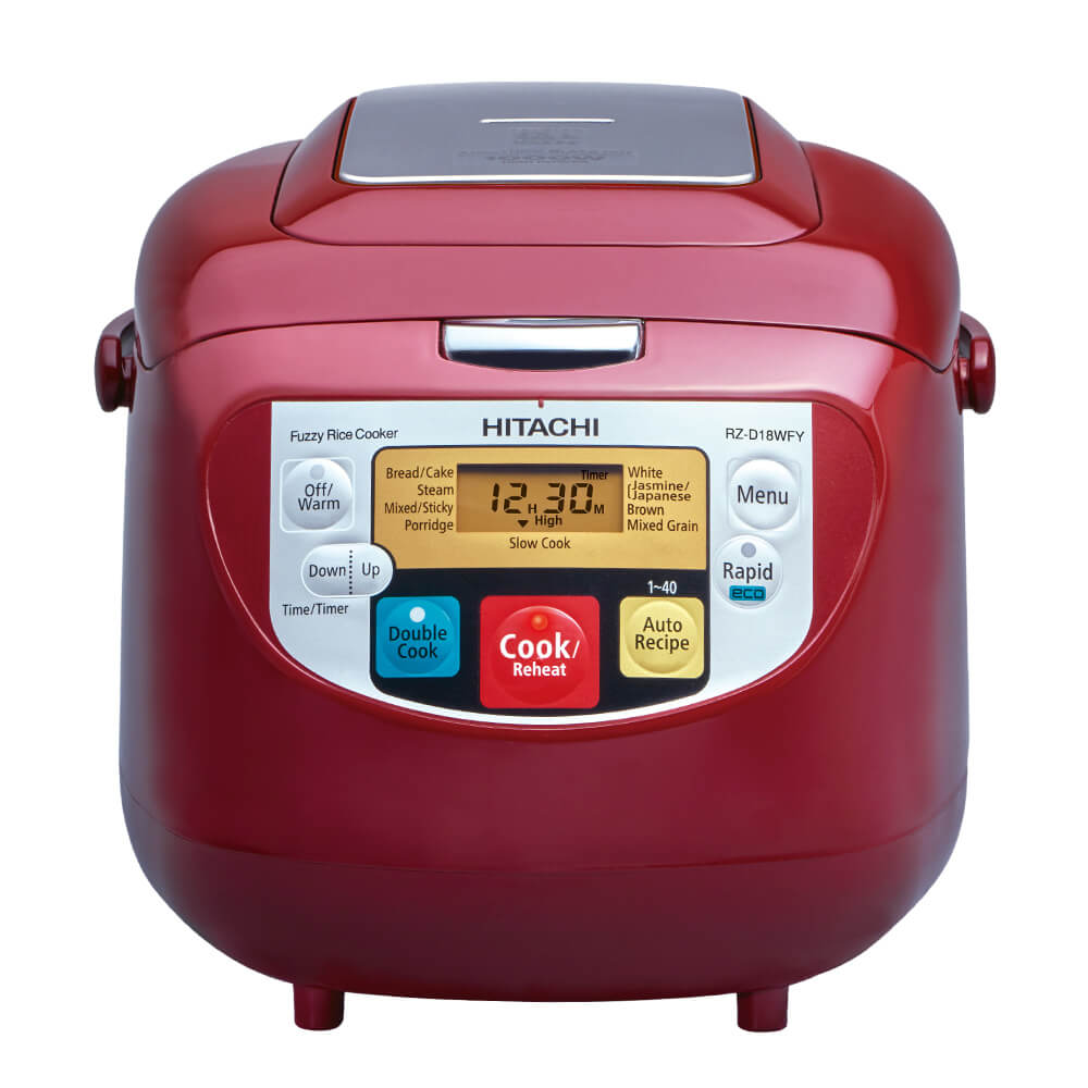 Hitachi rice cooker RZ-D18WFY, Double Cook mode, capacity 1.8L, red