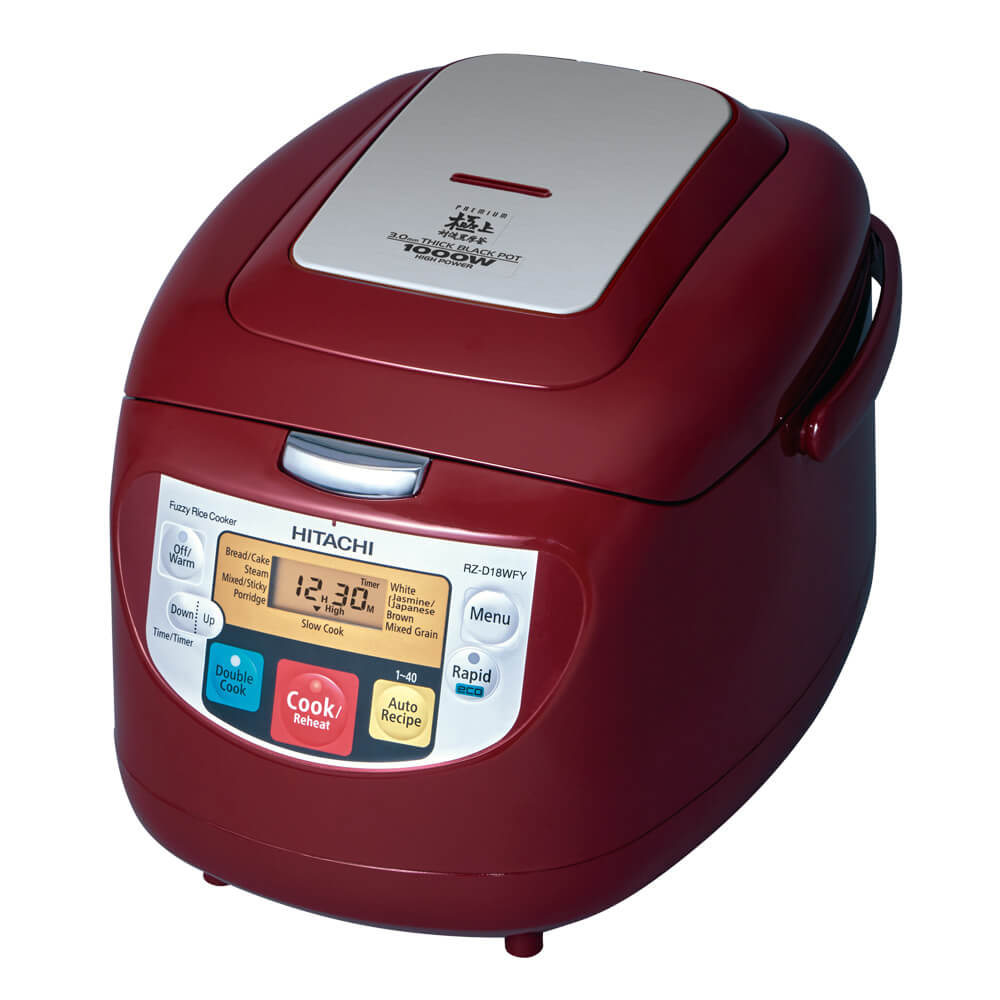 Hitachi rice cooker RZ-D18WFY, Double Cook mode, capacity 1.8L, red