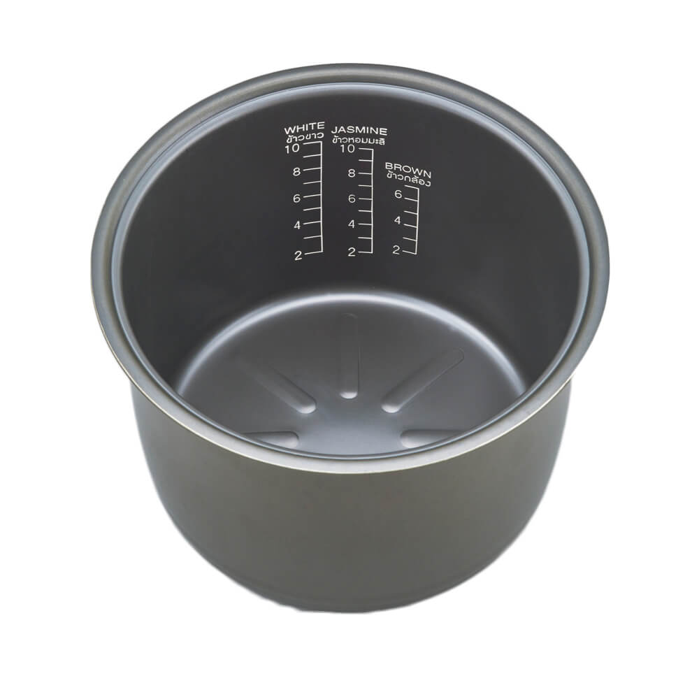 Hitachi rice cooker RZ-D18WFY, inner pot with non-stick coating, dark gray