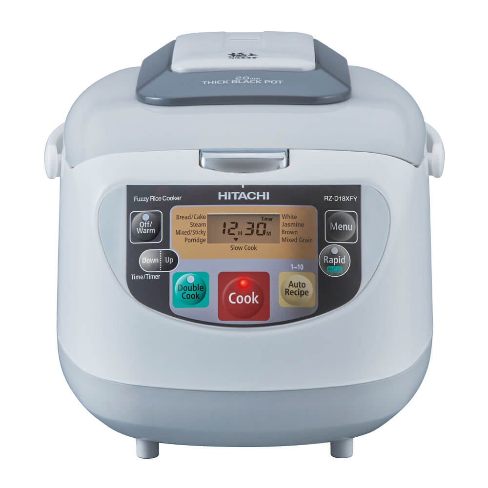 Hitachi rice cooker RZ-D18XFY, Double Cook mode, capacity 1.8L, white gray