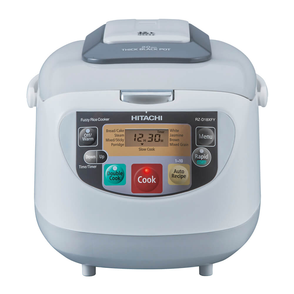 Hitachi Fuzzy Control- Double Rice Cook Gray white