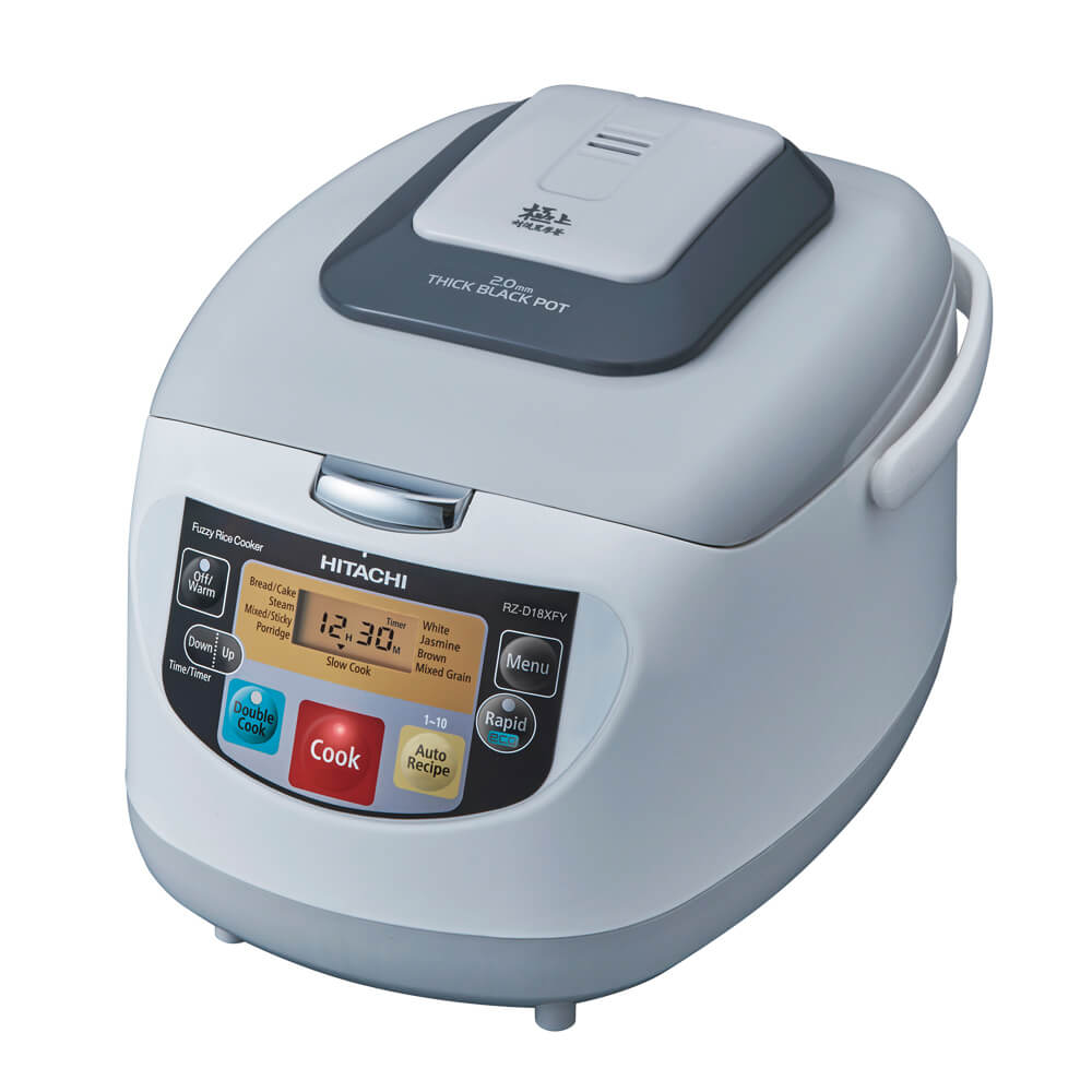 Hitachi Fuzzy Control- Double Rice Cook Gray white