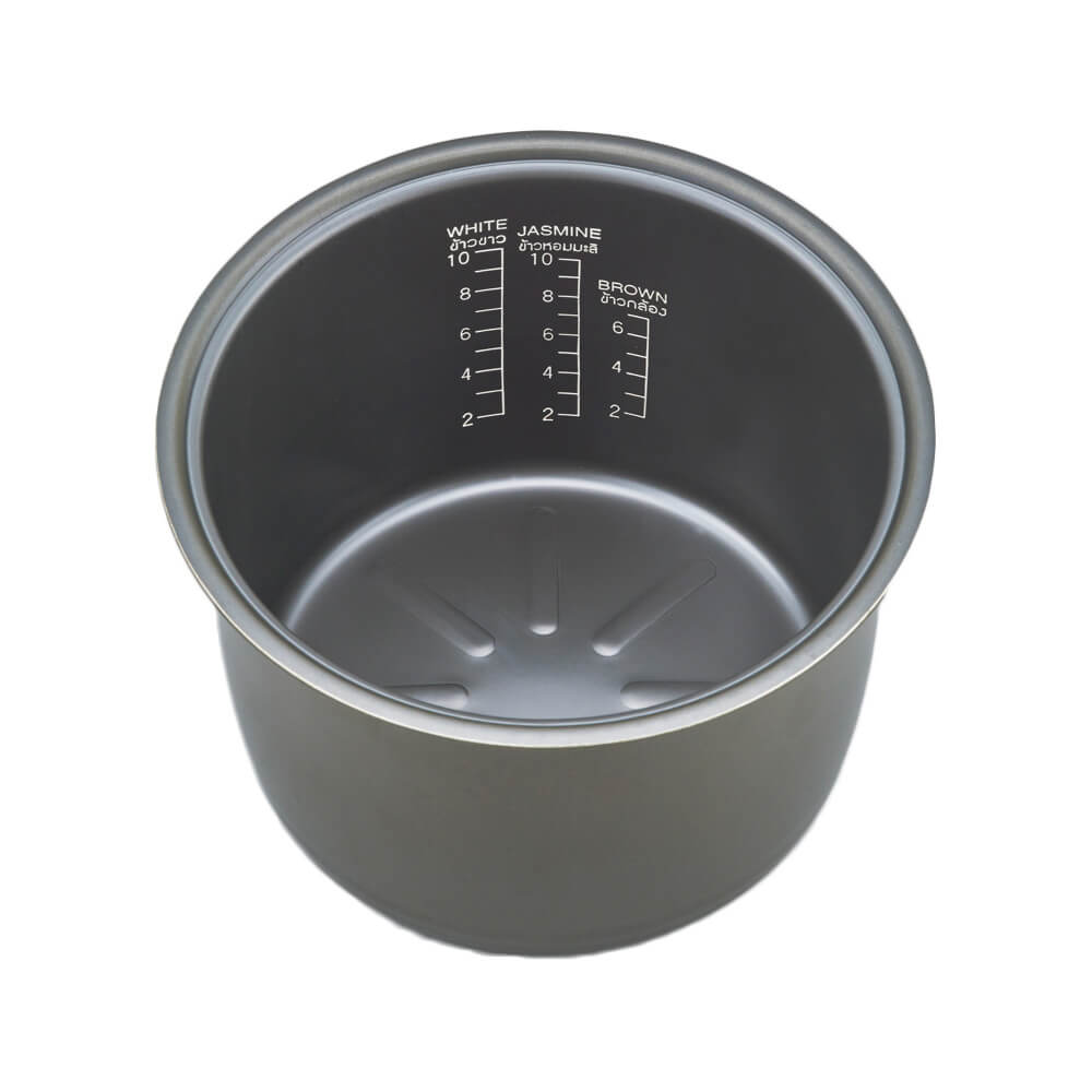 Hitachi rice cooker RZ-D18XFY, inner pot with non-stick coating, dark gray