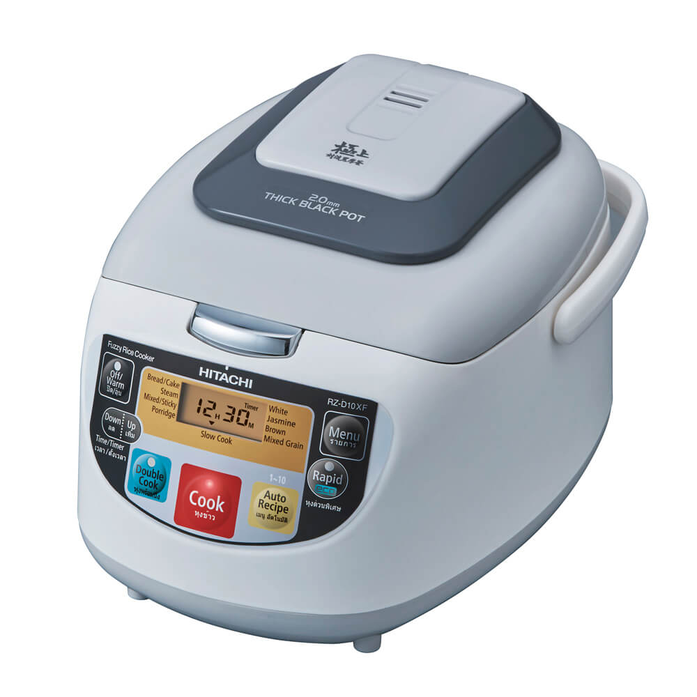 Hitachi Fuzzy Control- Double Rice Cook Gray white