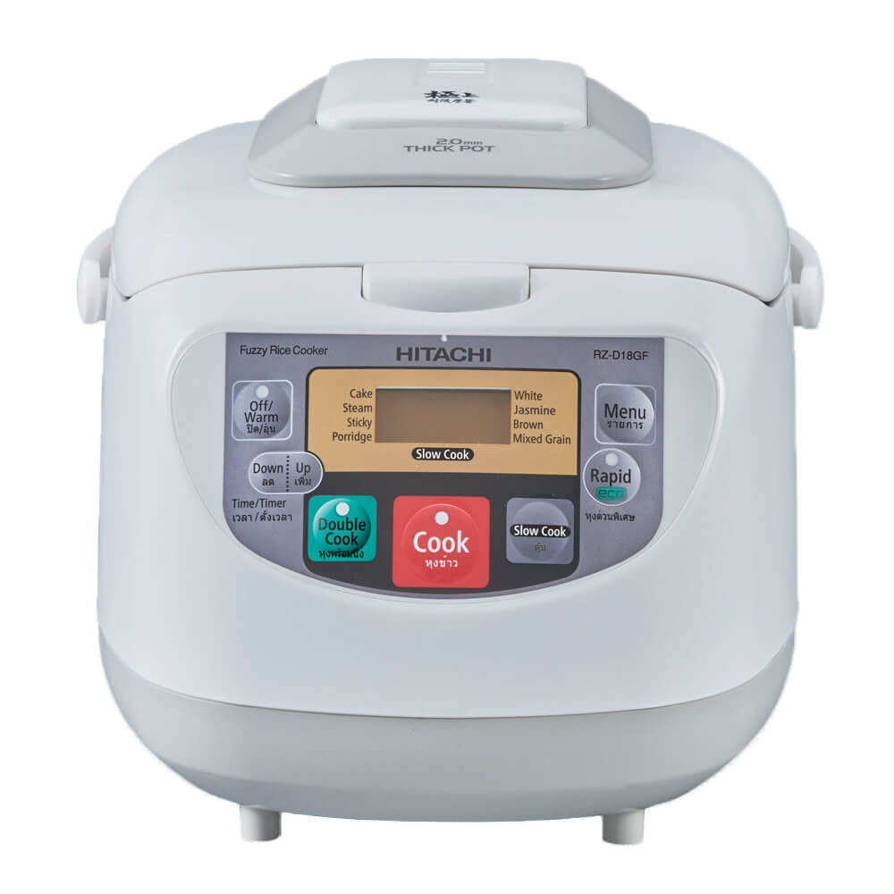 Hitachi Fuzzy Control- Double Rice Cook Gray white