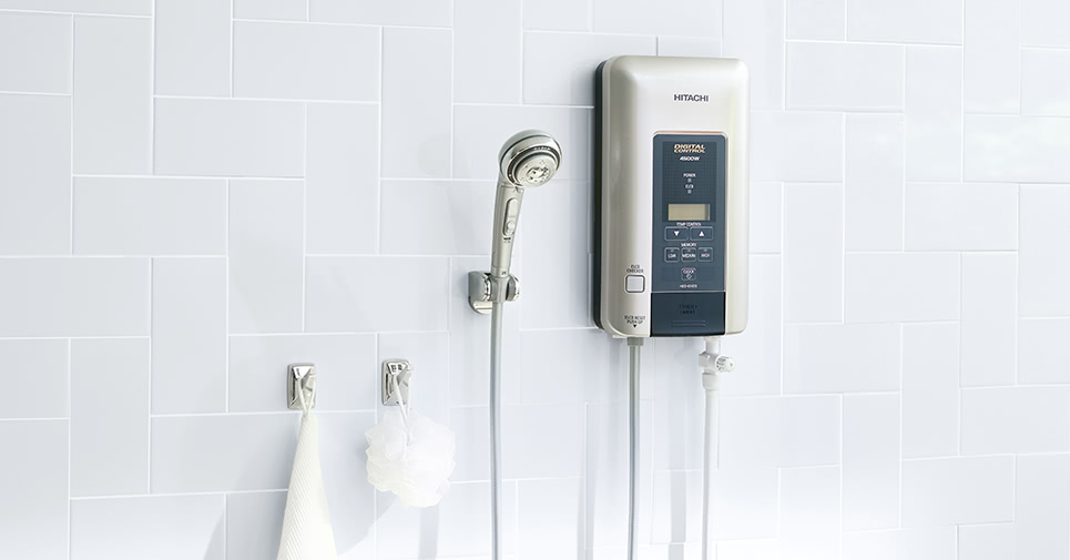 Hitachi shower heater Digital Black