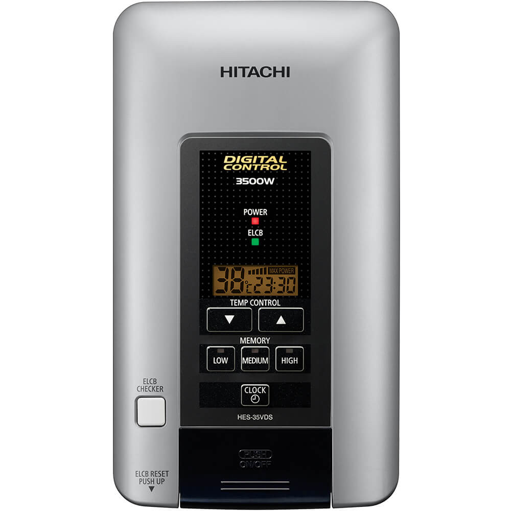 Hitachi shower heater Digital Premium Silver