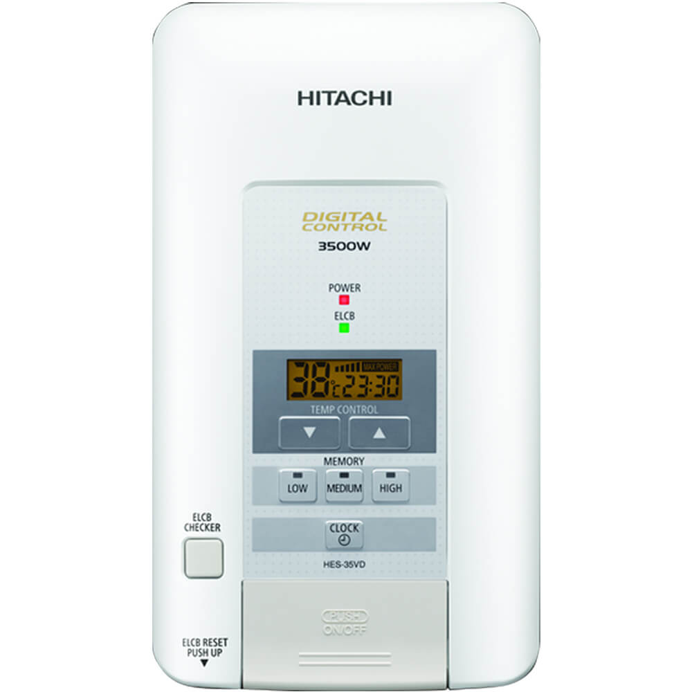 Hitachi shower heater Digital Pearl White
