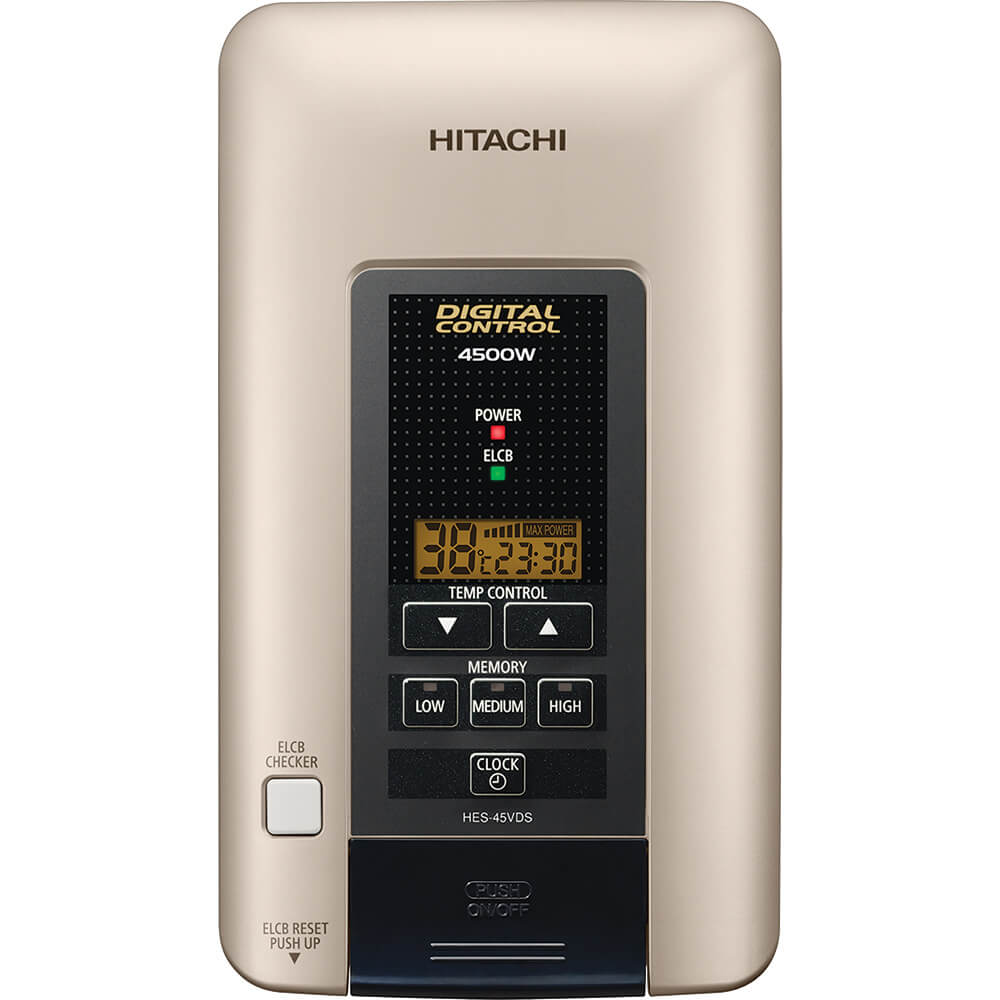 Hitachi shower heater Digital Premium Champagne Metallic