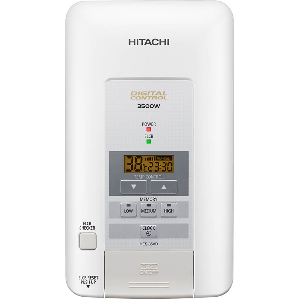 Hitachi shower heater Digital Pearl White