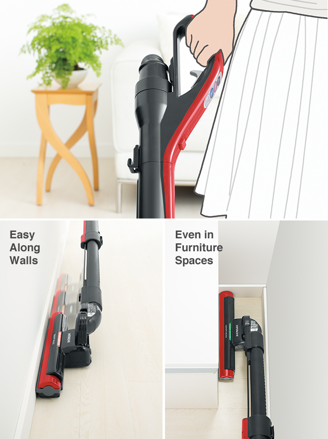 Easy Along Walls, Even in Furniture Spaces