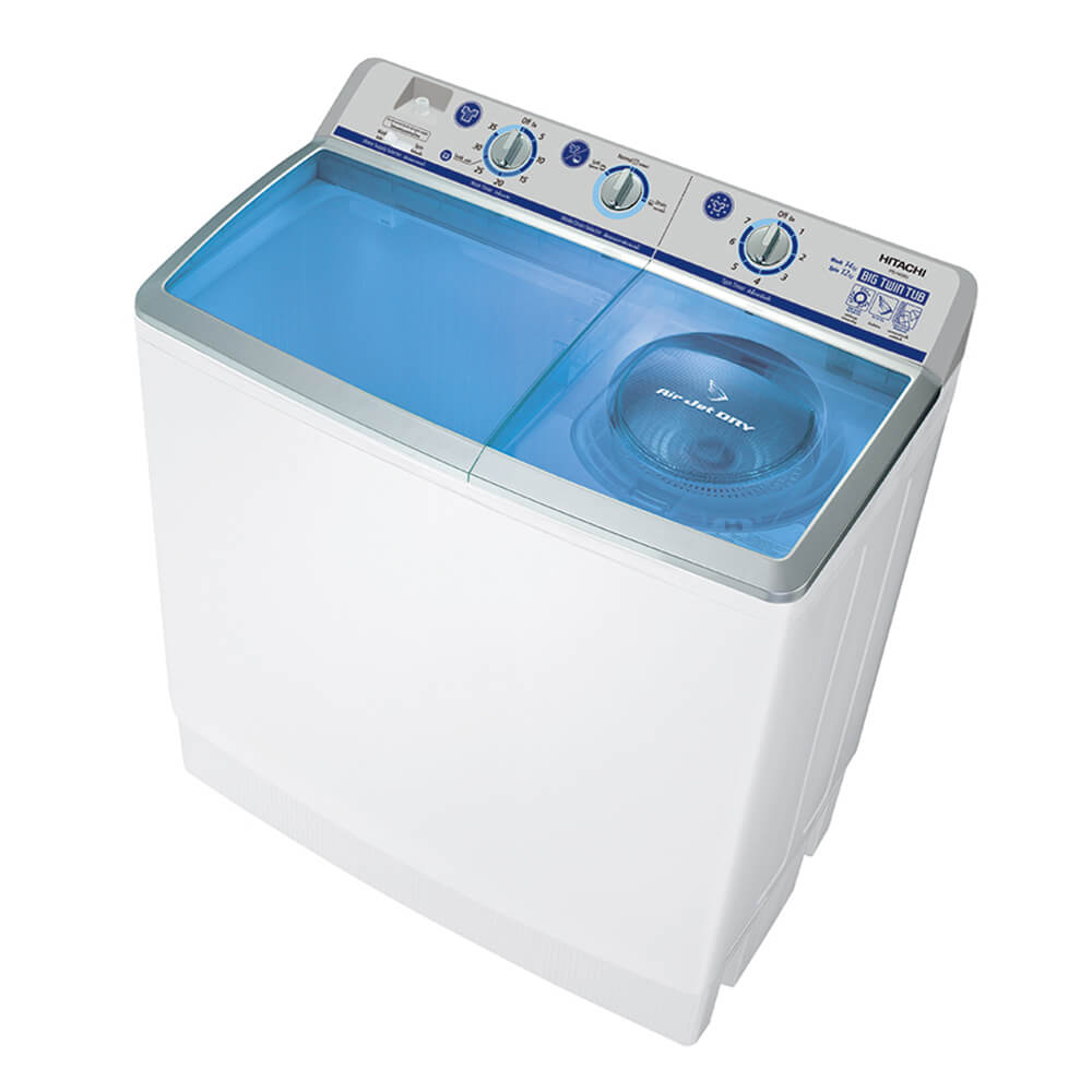Hitachi washing machine twin tub blue